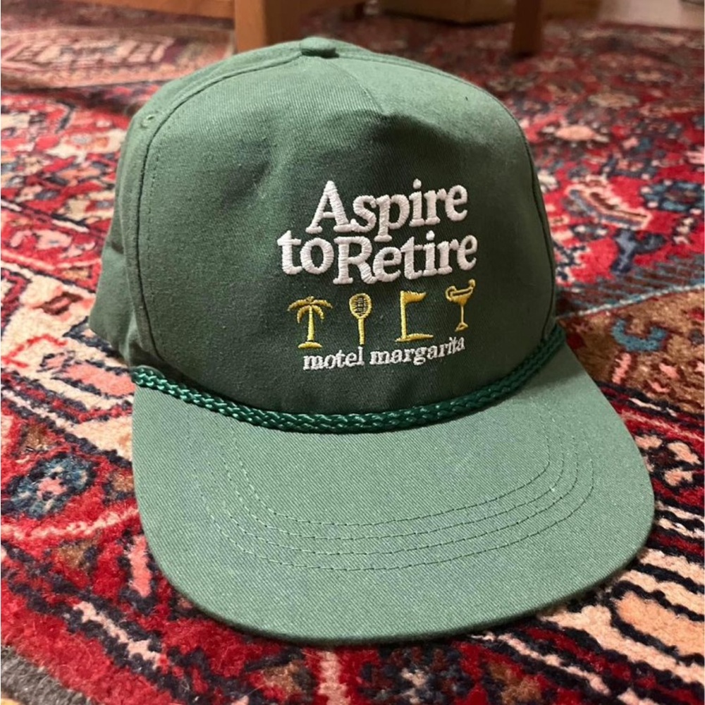 Aspire to Retire MOTEL MARGARITA trucker hat snapback
